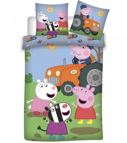 Peppa malac Orange Tractor ágyneműhuzat 140×200cm, 70×80 cm