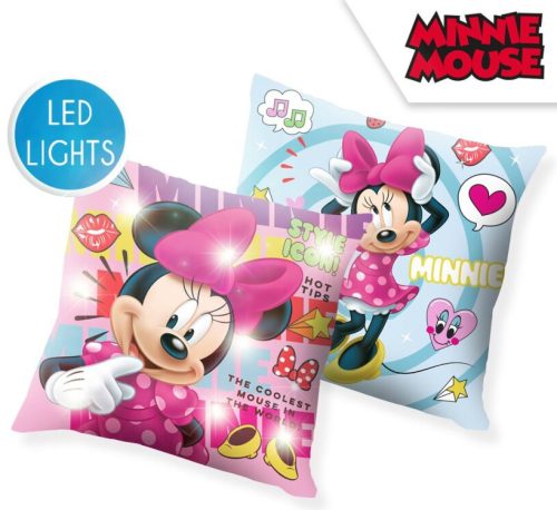 Disney Minnie LED világító párna, díszpárna 40*40 cm