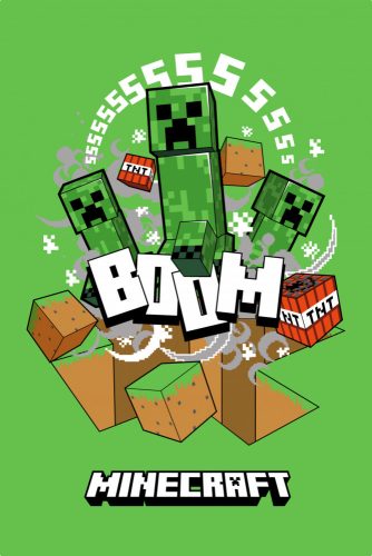 Minecraft Boom Creeper polár takaró 100*150cm