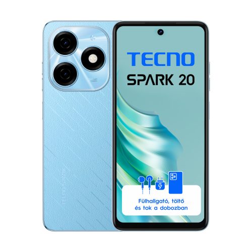 Tecno Spark 20 8/256GB DualSim kártyafüggetlen okostelefon, Magic Skin Blue (kék)