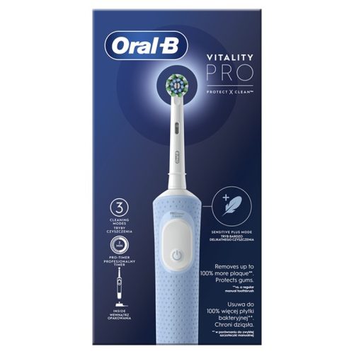 Oral-B D103 Vitality Pro felnőtt elektromos fogkefe, kék