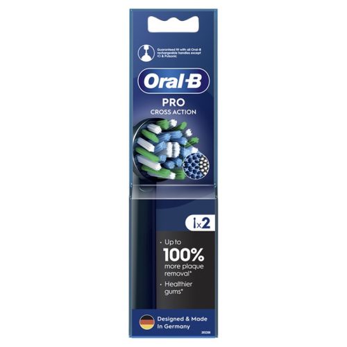 Oral-B Pro Cross Action fekete fogkefefej (2 db)