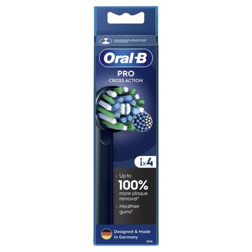 Oral-B Pro Cross Action fekete fogkefefej (4 db)