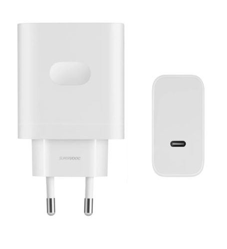 Oppo SUPERVOOC VCB8HBEH gyári hálózati fehér gyorstöltőfej USB-C csatlakozóval, 80W