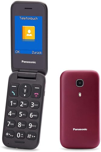 Panasonic KX-TU400EXR összecsukható kártyafüggetlen mobiltelefon, piros