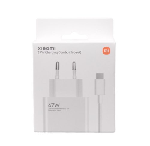 Xiaomi BHR6035 gyári hálózati fehér töltőfej, 67W + USB - Type-C kábel, 1m, 6A, bliszteres