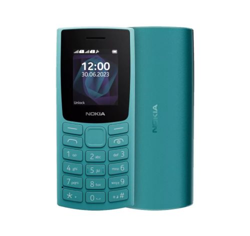 Nokia 105 (2023) Dual Sim kártyafüggetlen mobiltelefon, ciánkék